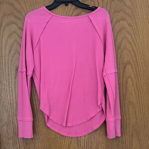 Women's Long Sleeve Tee in Vibrant Pink